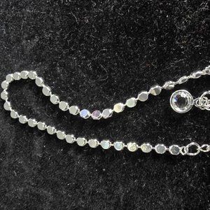 Lovely 925 Sterling Silver 6" Flat Bead Bracelet